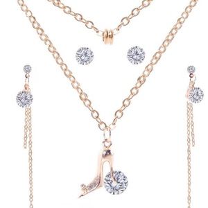 Cubic zirconia jewelry set